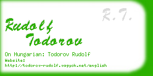 rudolf todorov business card